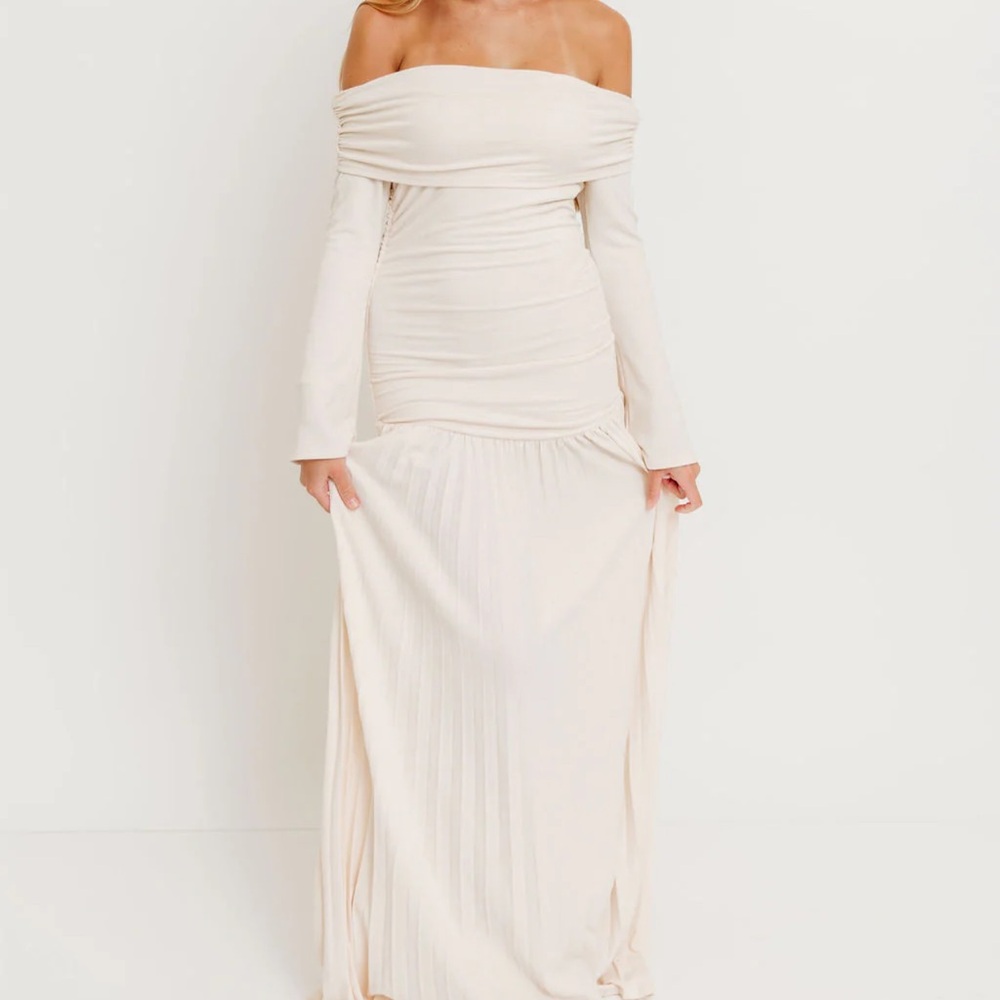 Lennox Long Sleeve Maxi Dress in Ivory